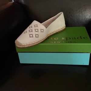 Brand new white Kate Spade espadrilles. Never worn with box.